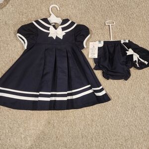Rare Editions Navy and White 3-Piece Set